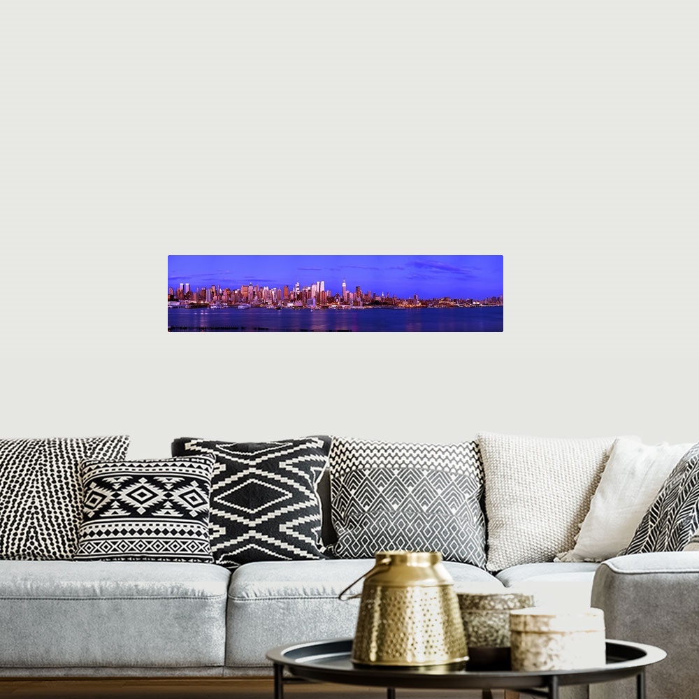 A bohemian room featuring Skyscrapers in a city, Manhattan, New York City, New York State, USA