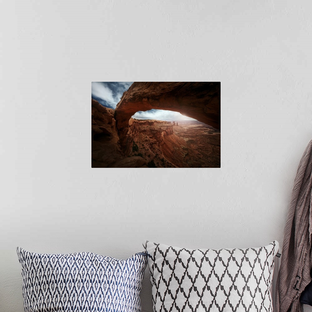 A bohemian room featuring Mesa Arch