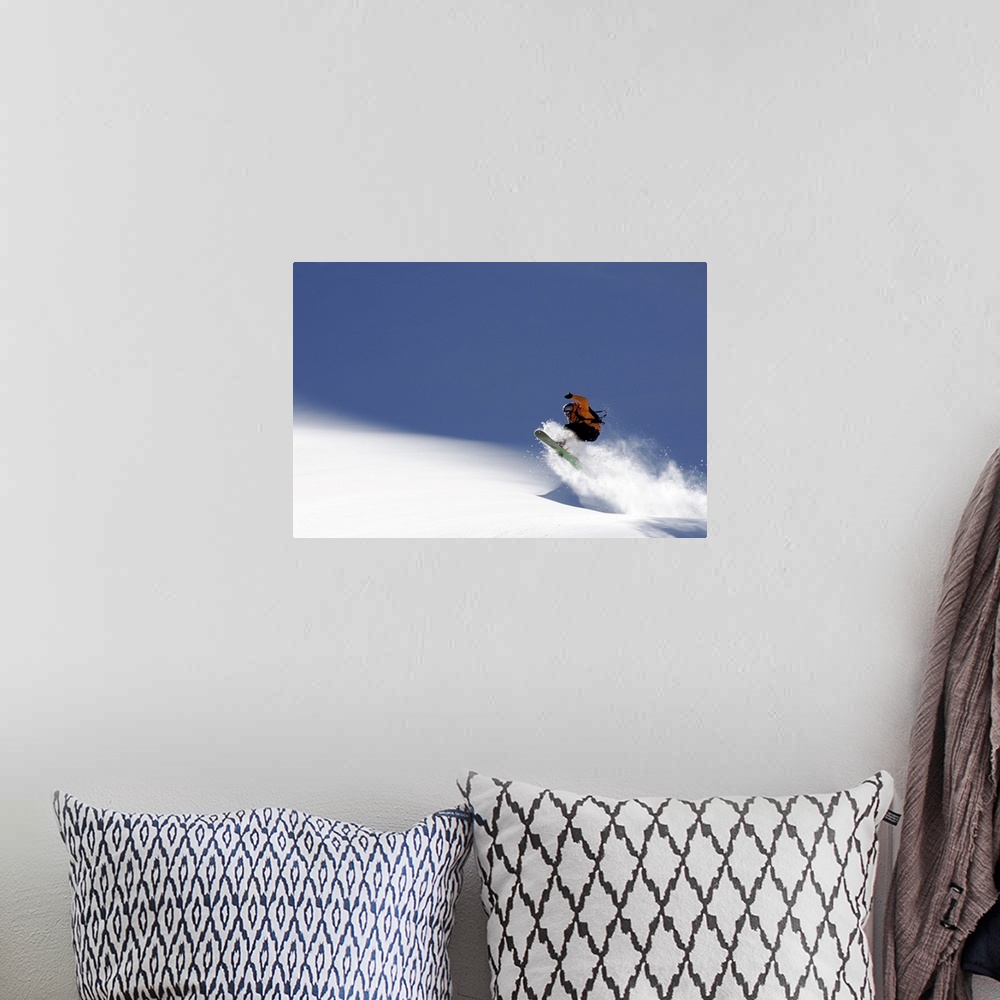 A bohemian room featuring Snowboarder