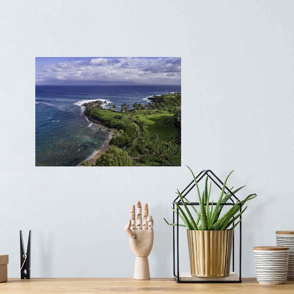 A bohemian room featuring Kapalua Bay Panoramic. Kapalua is on the Hawaiian island of Maui.