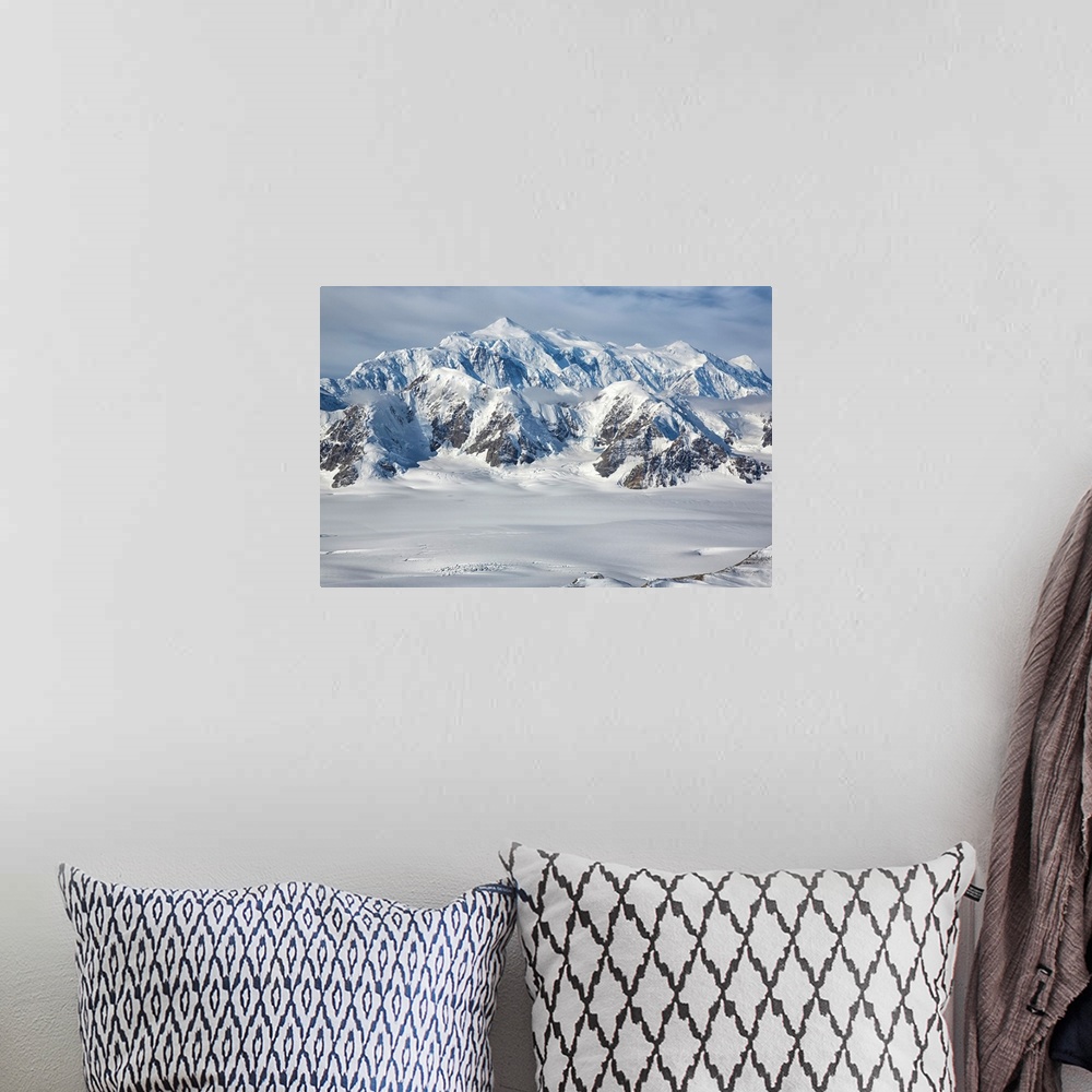 A bohemian room featuring Aerial view of Mount Logan in Kluane National Park. Yukon, Canada.