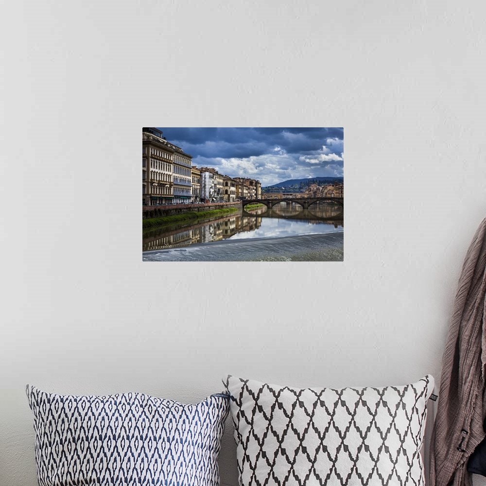 A bohemian room featuring Buildings Alongside Arno River, Florence, Tuscany, Italy
