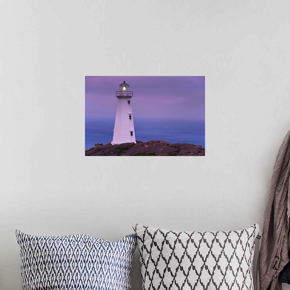 A bohemian room featuring Cape Spear Lighthouse At Twilight, Avalon Peninsula, Newfoundland, Canada