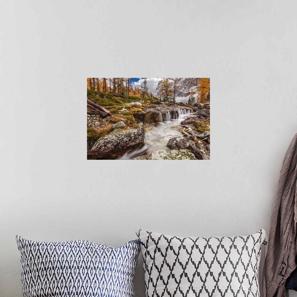 A bohemian room featuring Cascading River And Waterfalls, Yoho National Park, British Columbia, Canada