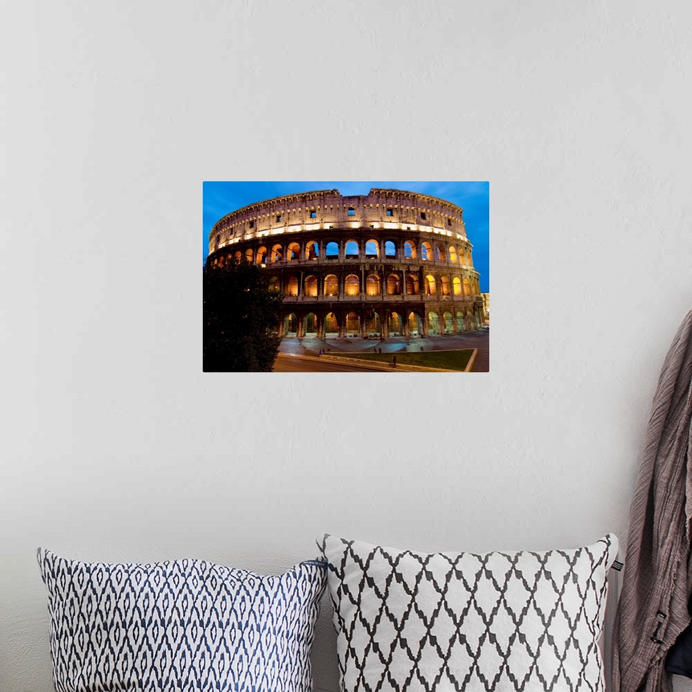 A bohemian room featuring Colosseum At Dusk; Europe, Italy, Rome