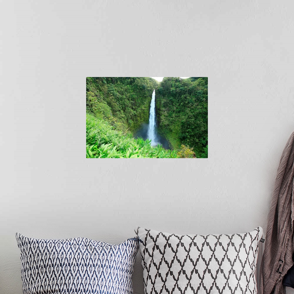 A bohemian room featuring Hawaii, Big Island, Akaka Falls State Park, View Of Misty Falls