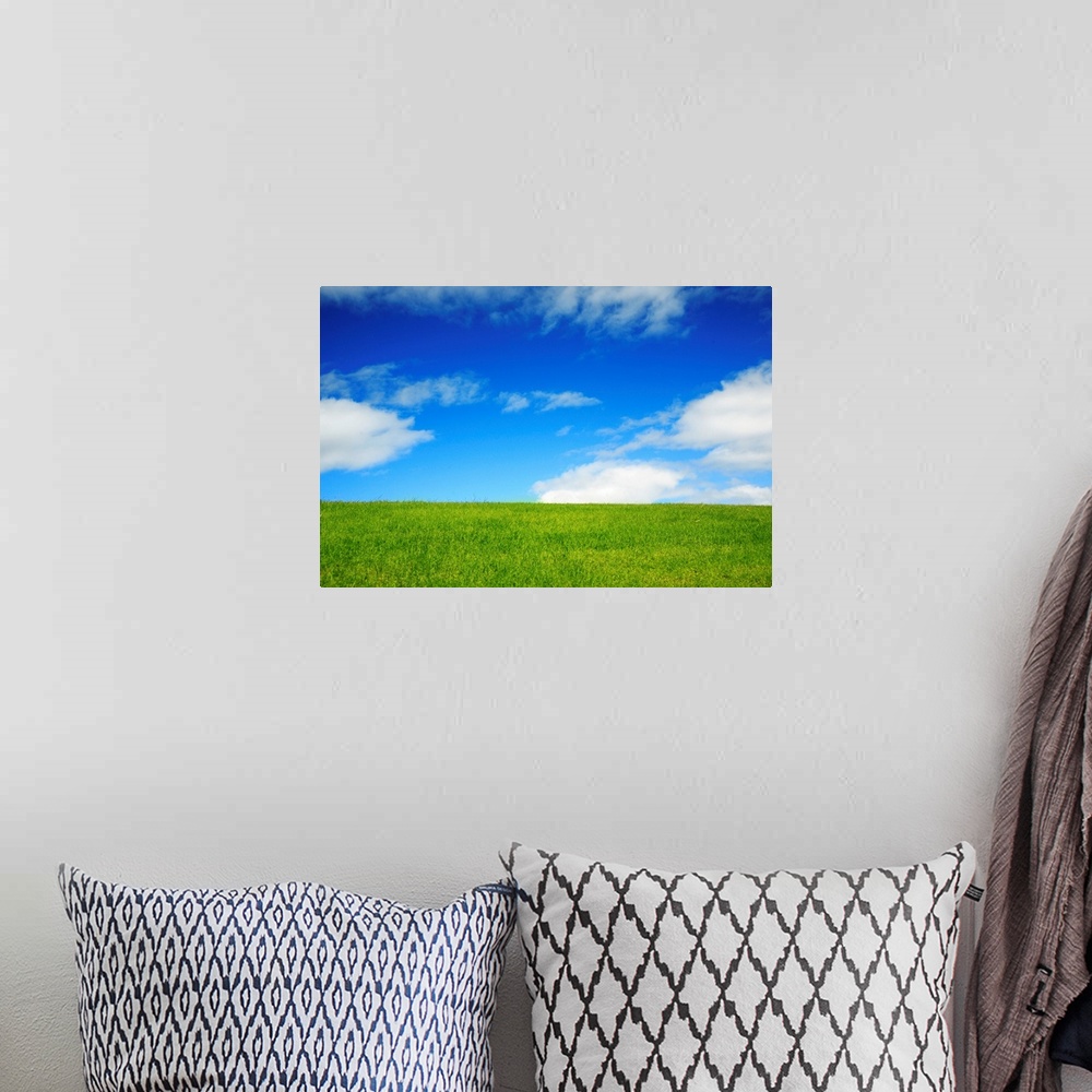 A bohemian room featuring Hawaii, Oahu, Beautiful Landscape Of Green Grass And A Blue Sky