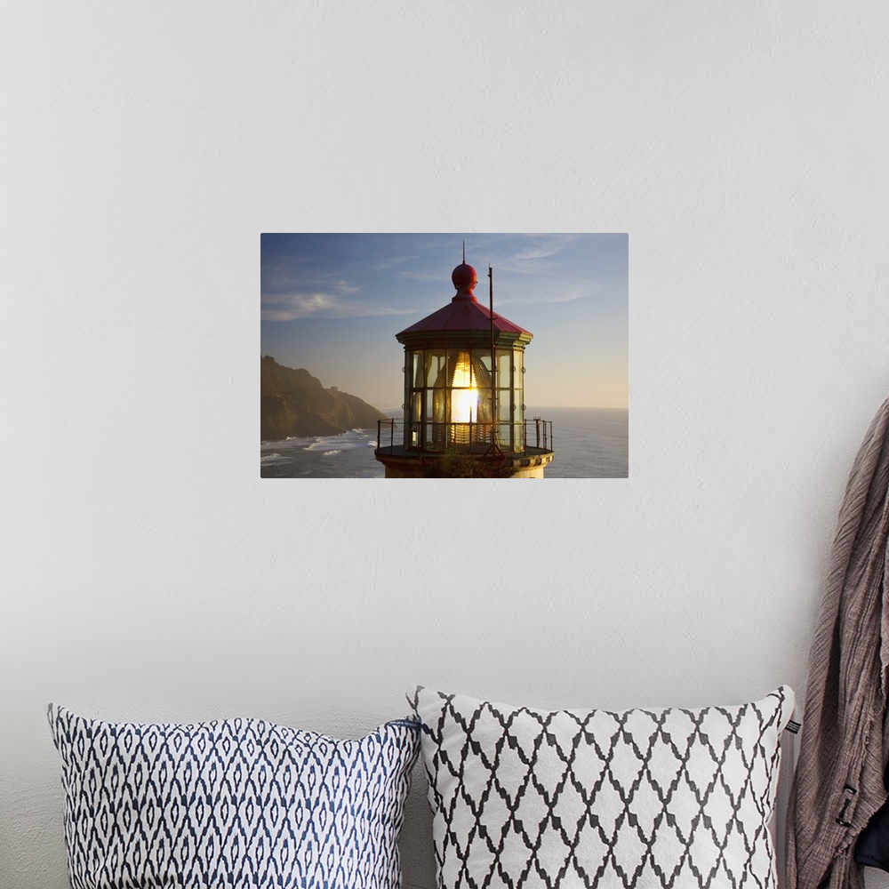 A bohemian room featuring Heceta Head Lighthouse Along The Oregon Coast; Oregon, USA
