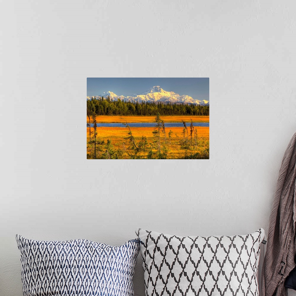 A bohemian room featuring Mt. McKinley At Sunset, Denali National Park, Southcentral Alaska