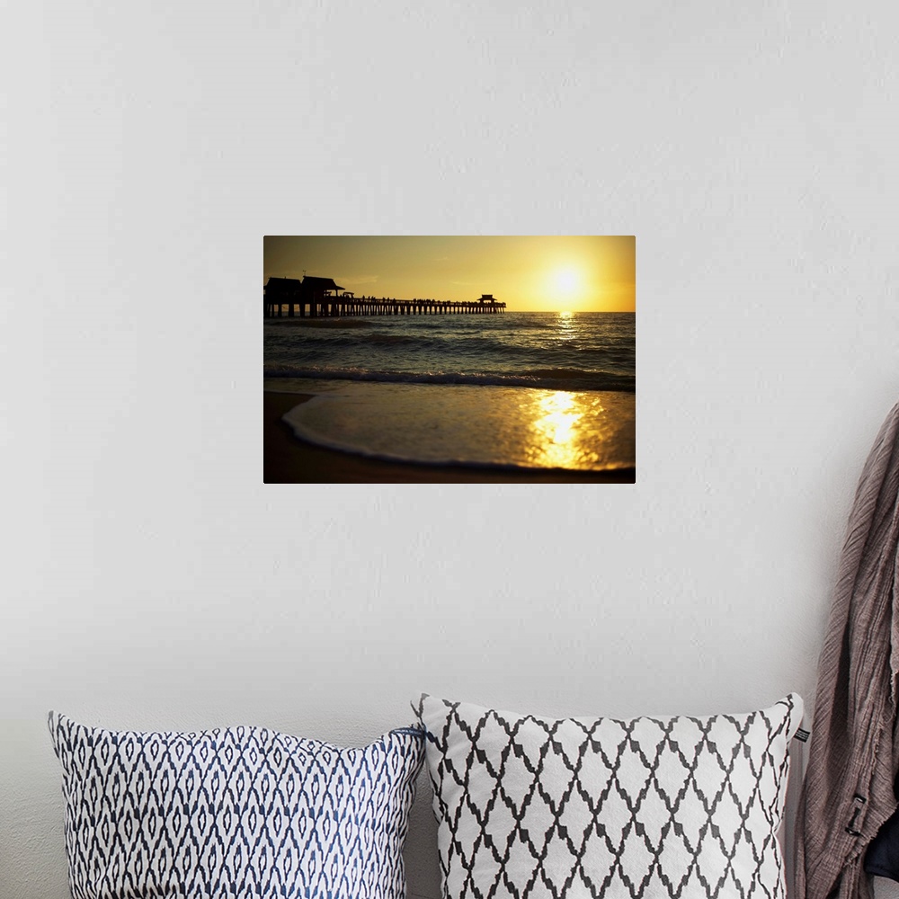 A bohemian room featuring Pier At Sunset, Naples, Florida