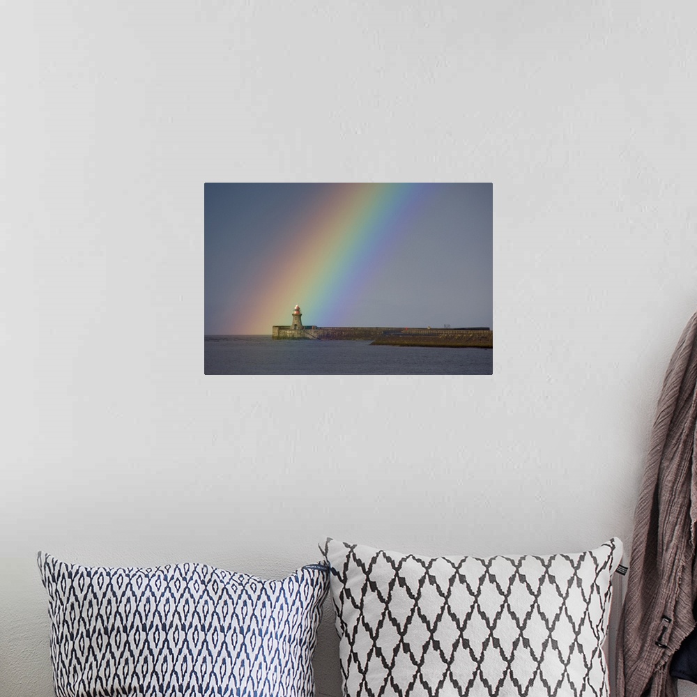 A bohemian room featuring Rainbow Over Lighthouse, Tyne and Wear, England
