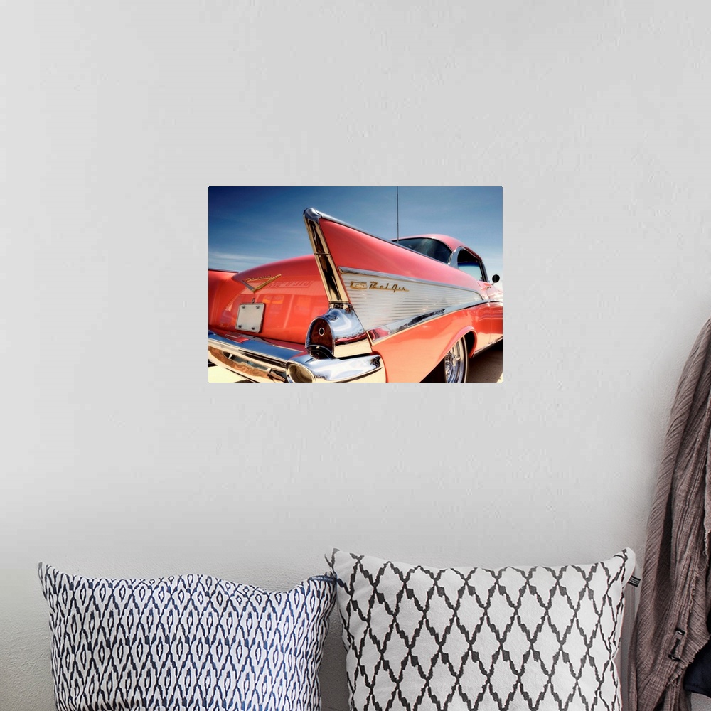 A bohemian room featuring Red Chevrolet Bel Air, Edmonton, Alberta, Canada