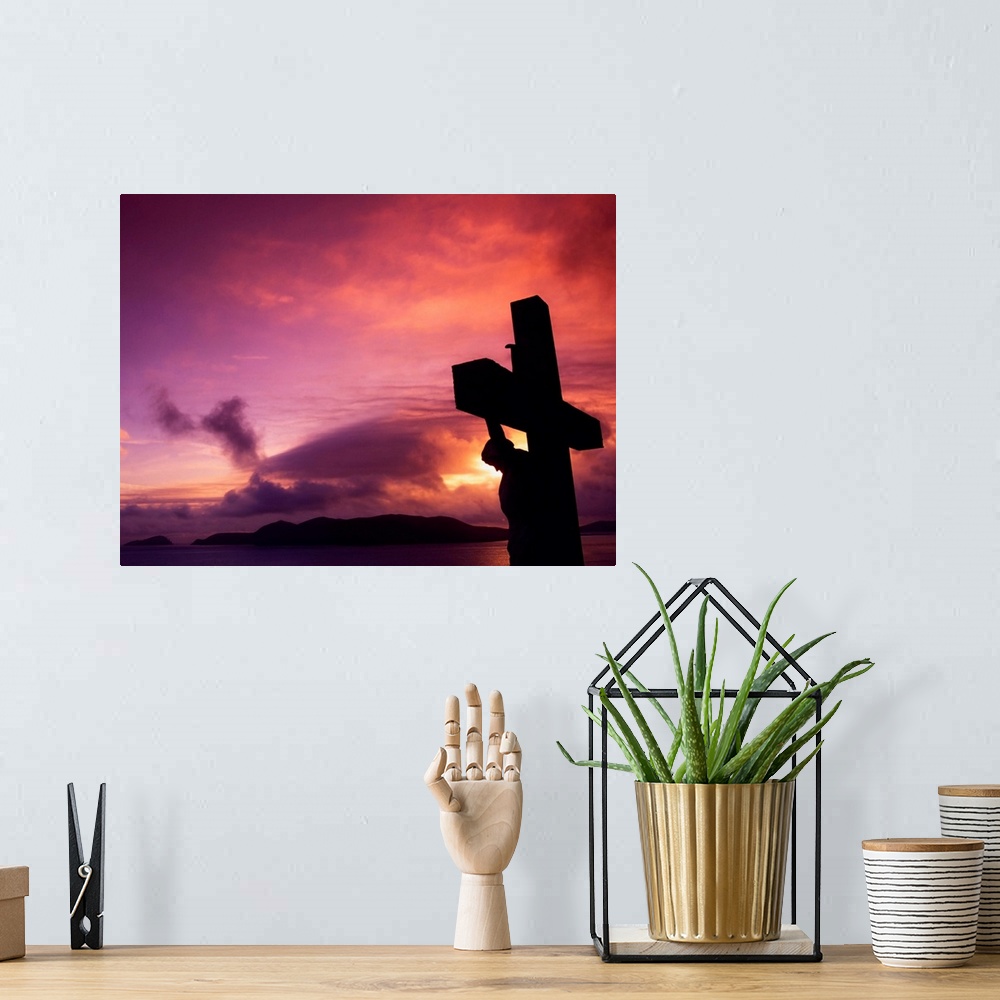 A bohemian room featuring Sculpture Of the Crucifixion, Dingle Peninsula, County Kerry, Ireland