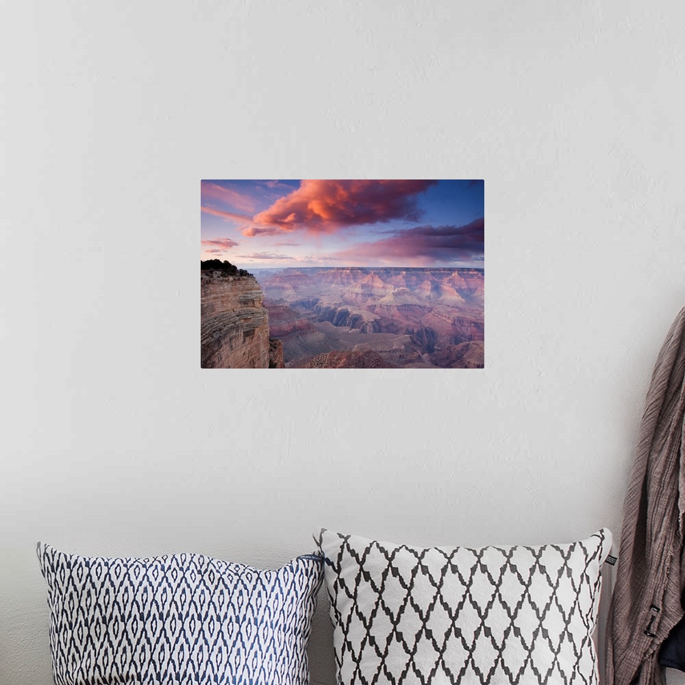 A bohemian room featuring South Rim Of The Grand Canyon At Sunset, Arizona