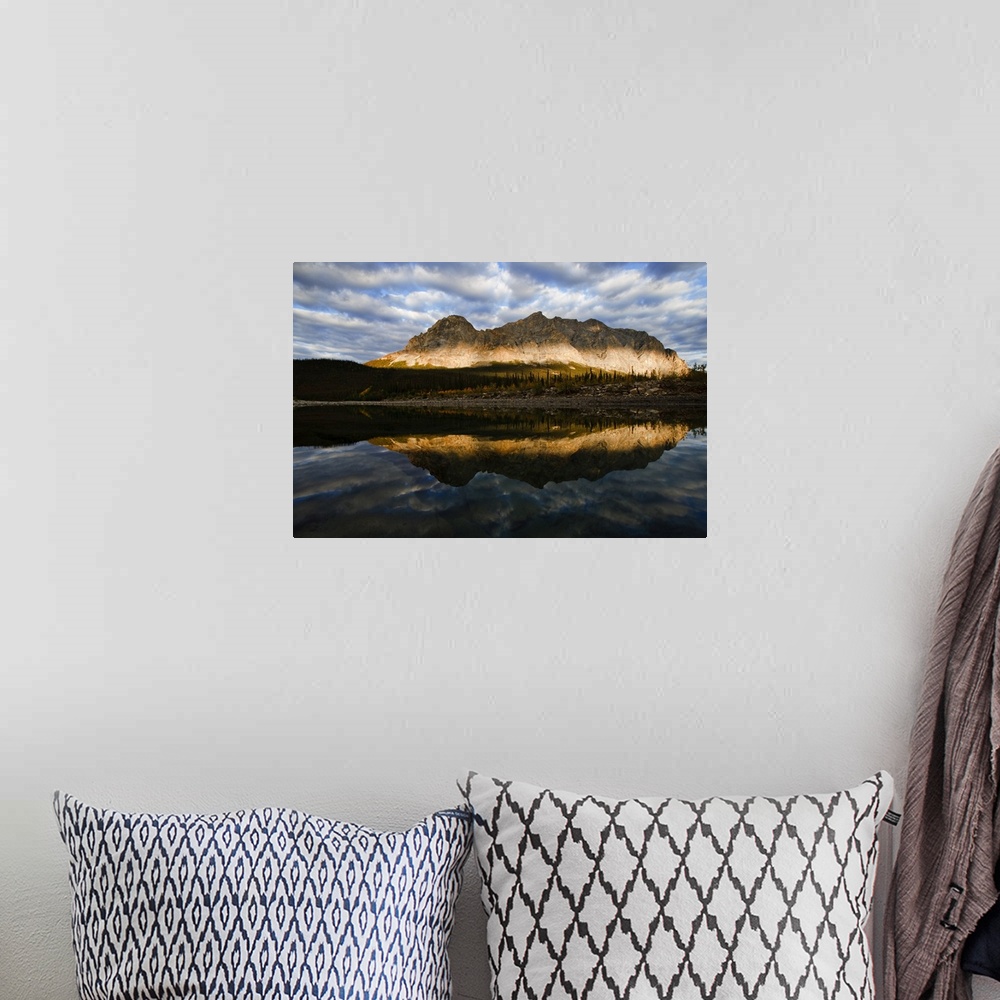 A bohemian room featuring Late Afternoon Light On Sukakpak Mountain In The Brooks Range With A River In The Foreground Near...