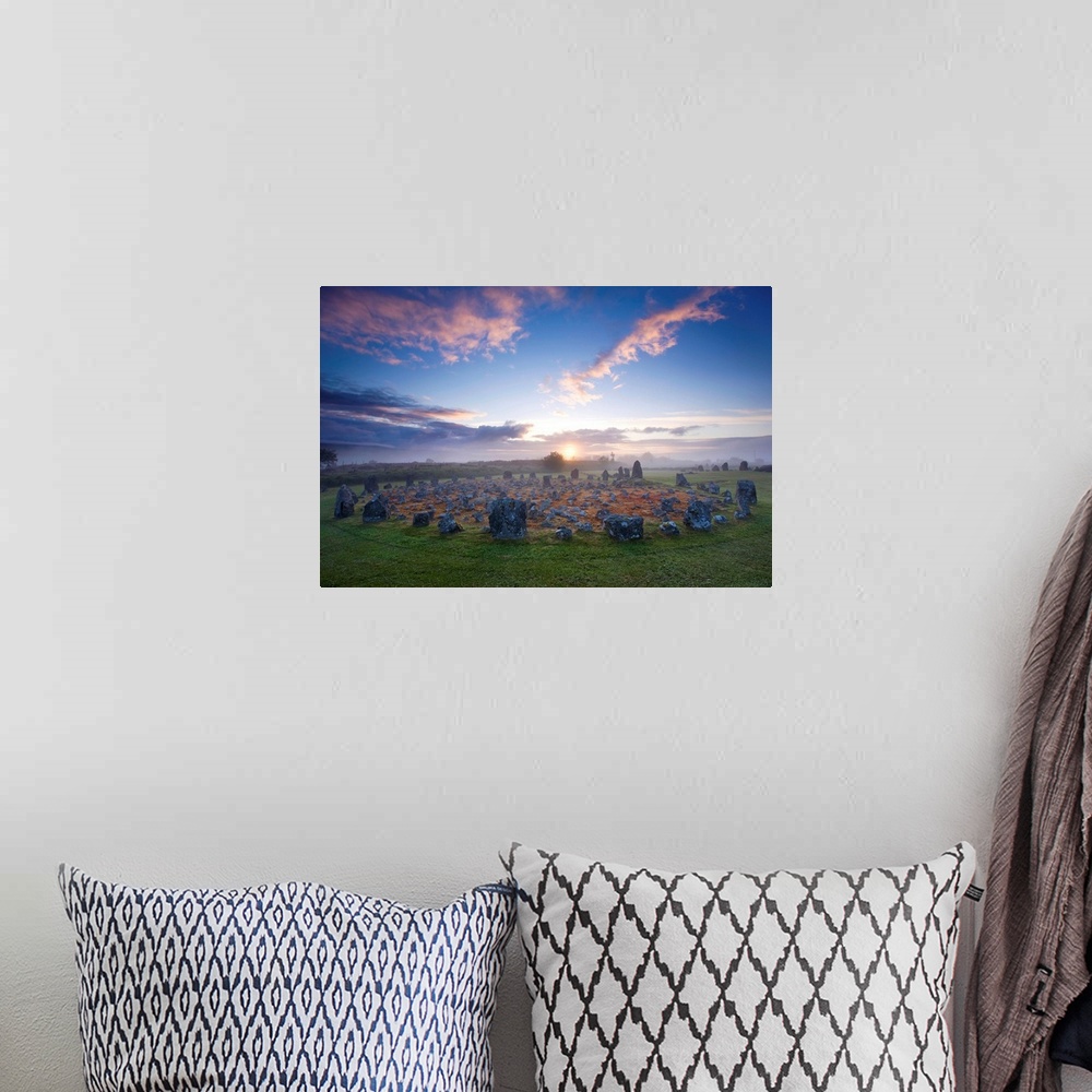 A bohemian room featuring Sunrise Over Beaghmore Stone Circles, County Tyrone, Northern Ireland
