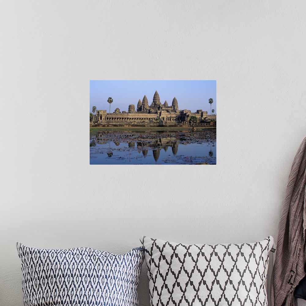 A bohemian room featuring Towers Of Angkor Wat And Lake