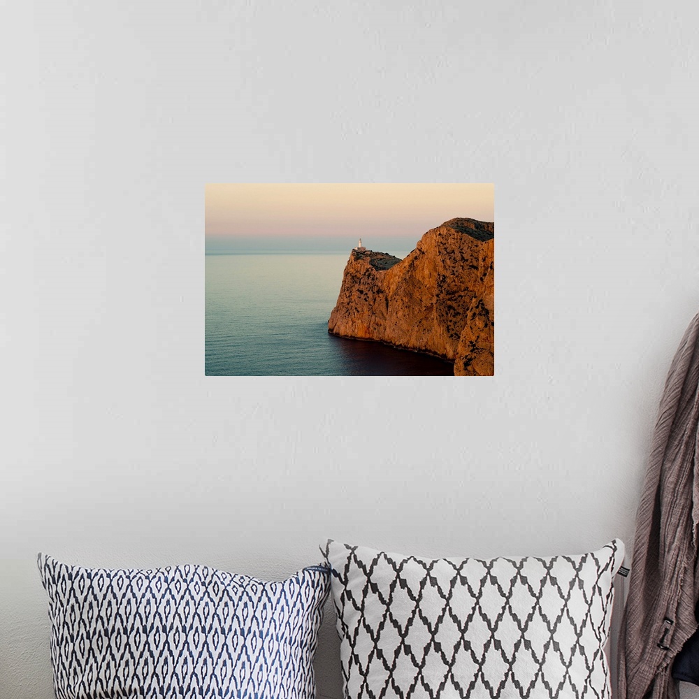 A bohemian room featuring Views Of The Lighthouse At Sunset, Cap De Formentor, Mallorca, Spain
