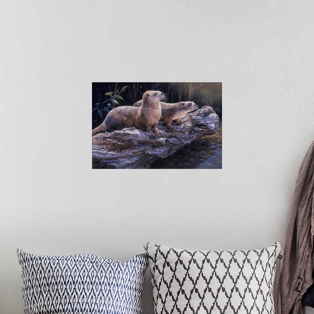 A bohemian room featuring River Otters