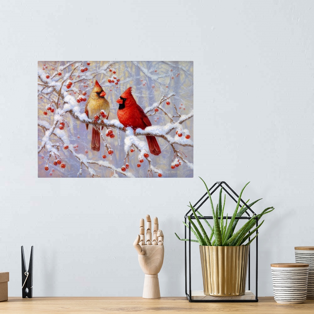 A bohemian room featuring Winter Joy - Cardinals