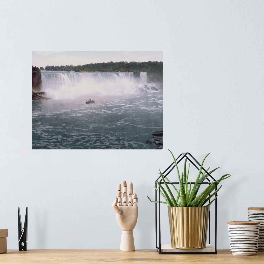A bohemian room featuring Niagara. American Falls from Canadian Shore