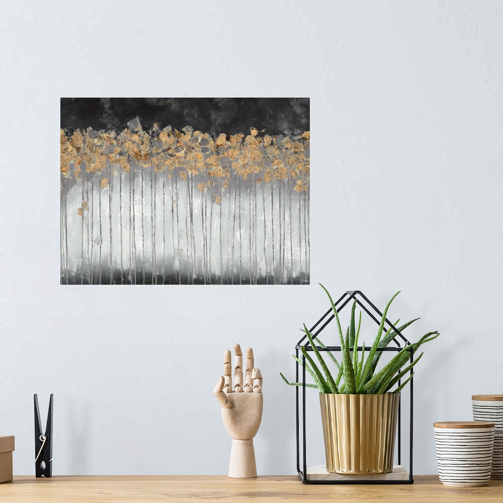 A bohemian room featuring Contemporary abstract home decor painting.