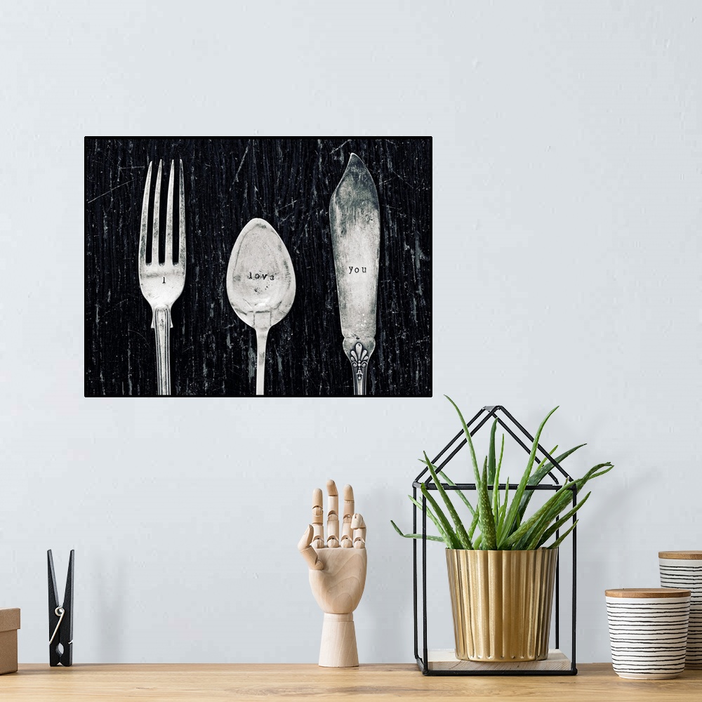 A bohemian room featuring Antique Knife Fork and Spoon