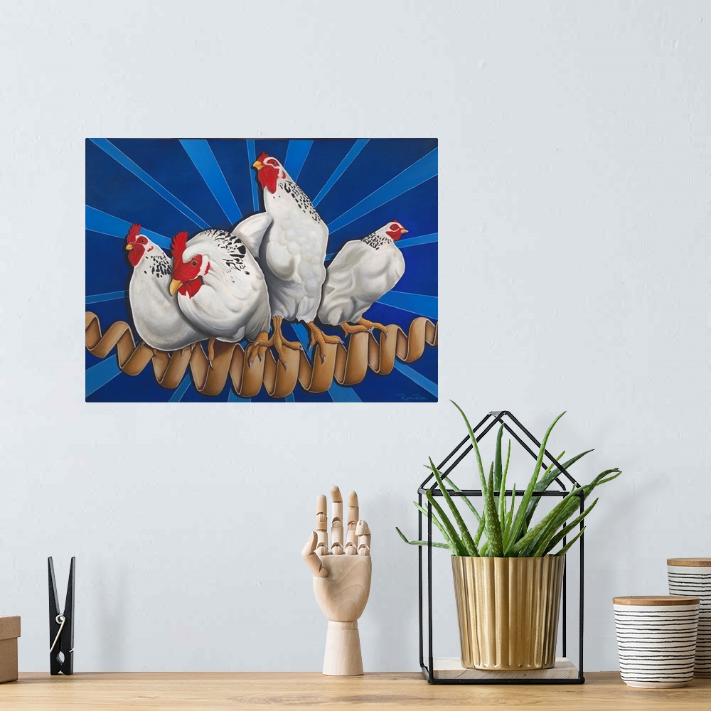 A bohemian room featuring Chicken Cordon Bleu (Chicken Cord on Blue)