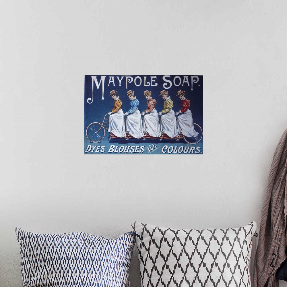 A bohemian room featuring Maypole Soap - Vintage Dye Advertisement