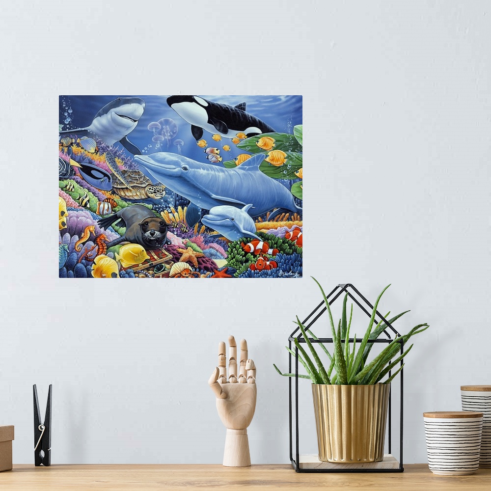 A bohemian room featuring Sealife
