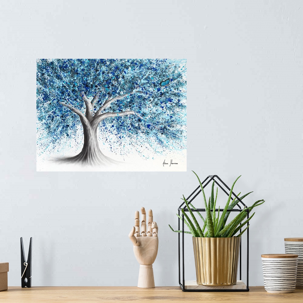 A bohemian room featuring Butterfly Breeze Tree