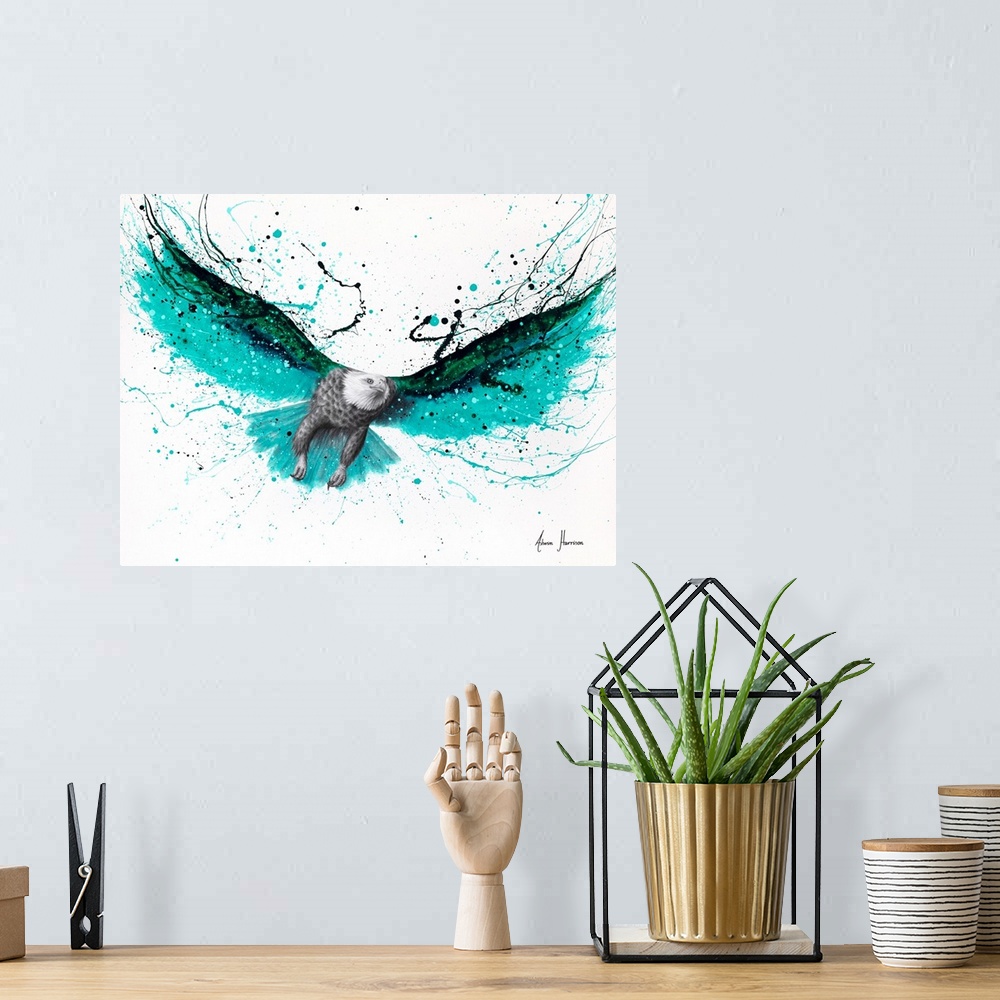 A bohemian room featuring Empowering Eagle