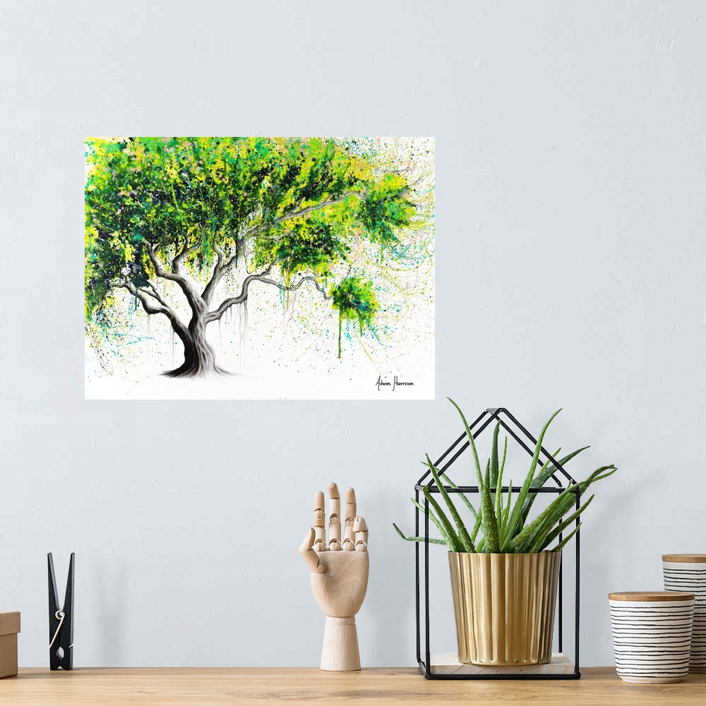 A bohemian room featuring Funky Fig Tree