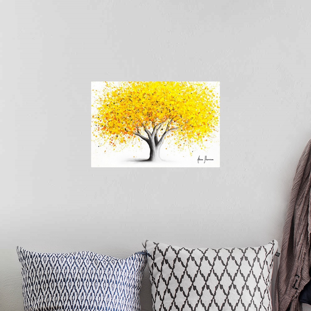 A bohemian room featuring Powerful Pollen Tree