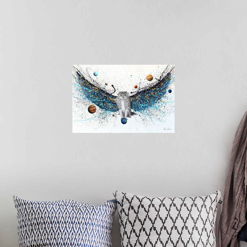 A bohemian room featuring Space Owl