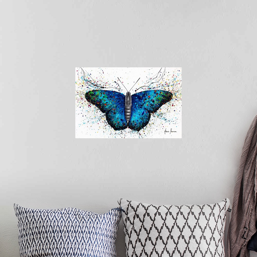 A bohemian room featuring Sparkling City Butterfly
