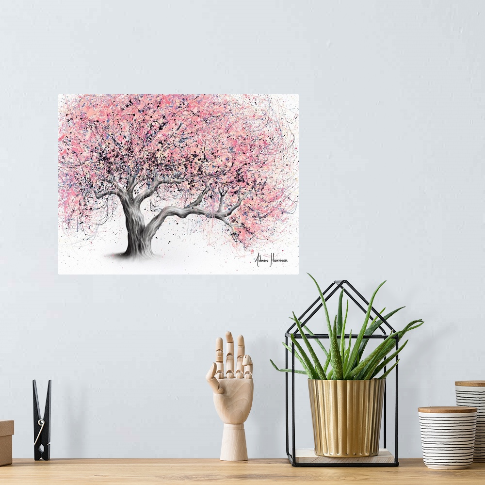 A bohemian room featuring Taffy Blossom Tree
