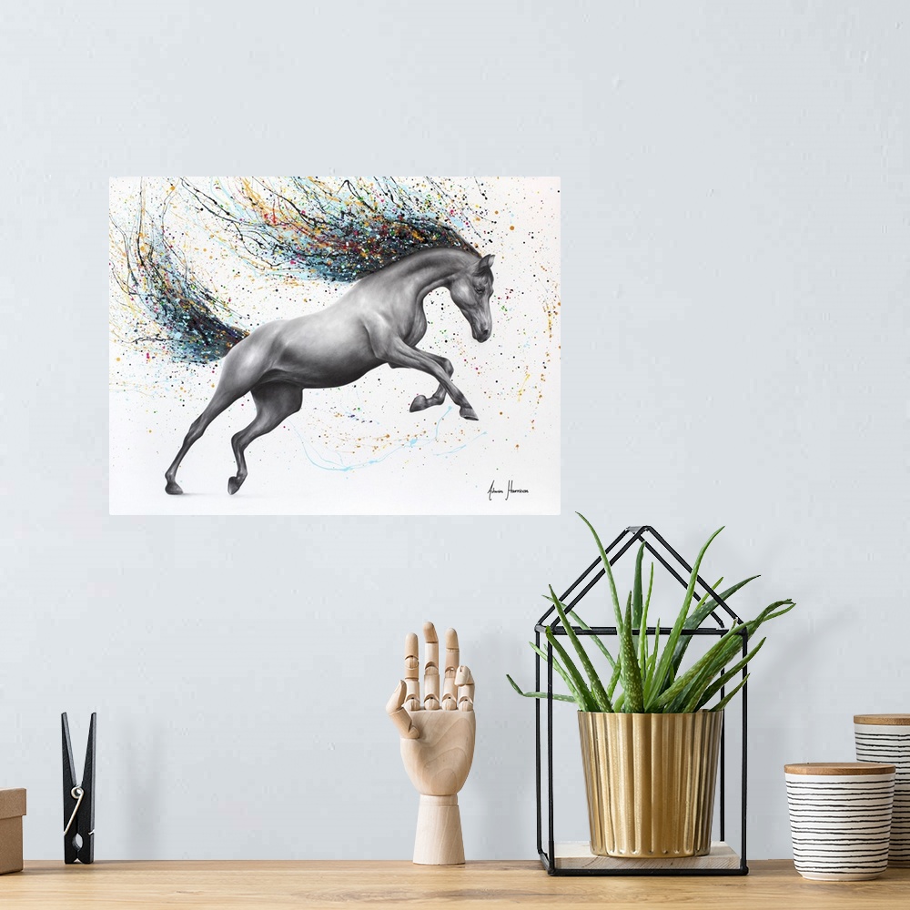 A bohemian room featuring The Horse Dreamer