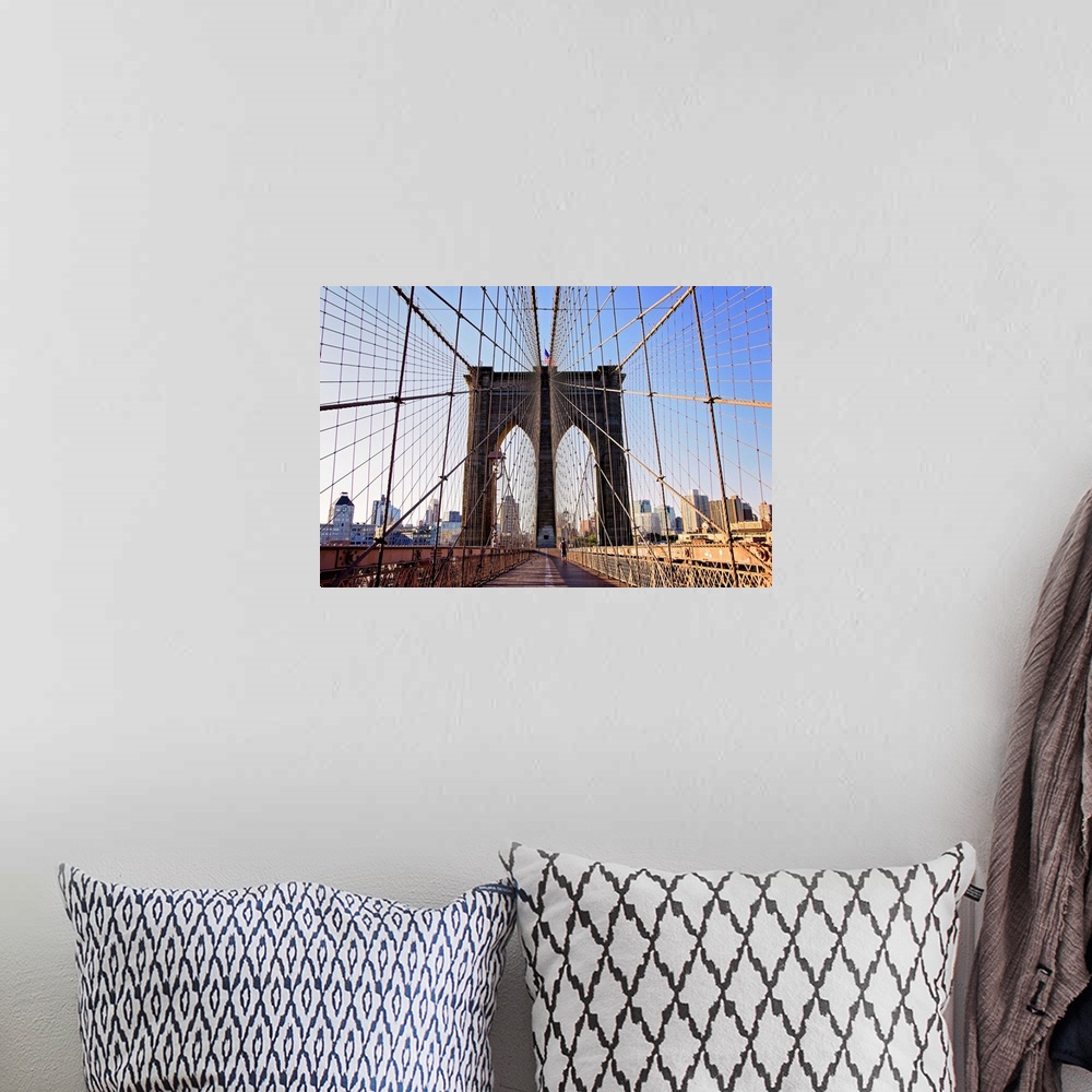 A bohemian room featuring Brooklyn Bridge