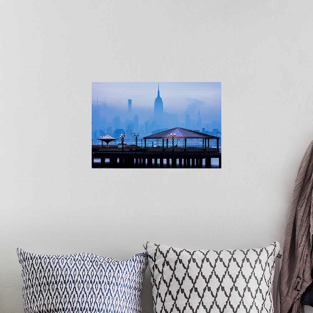 A bohemian room featuring Empire State Building In A Foggy Morning
