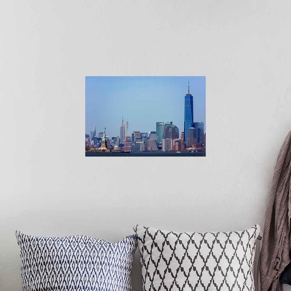 A bohemian room featuring Freedom Tower, Empire State Building And Statue Of Liberty