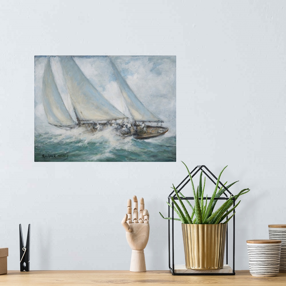 A bohemian room featuring Classic Yacht - "Twixt Wind And Water"