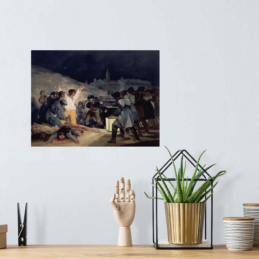 A bohemian room featuring XIR507 Execution of the Defenders of Madrid, 3rd May, 1808, 1814 (see also 155453 for detail); by...
