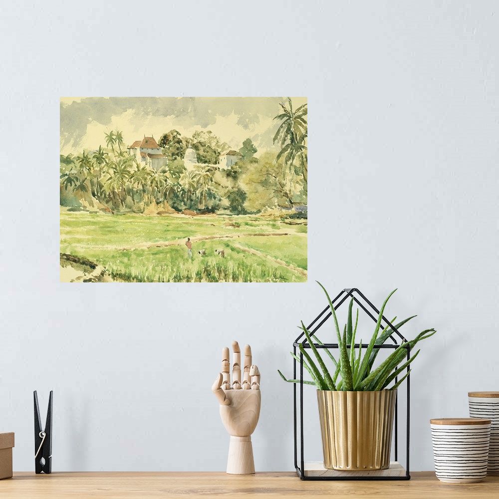 A bohemian room featuring Lankatilaka From The Paddy Fields