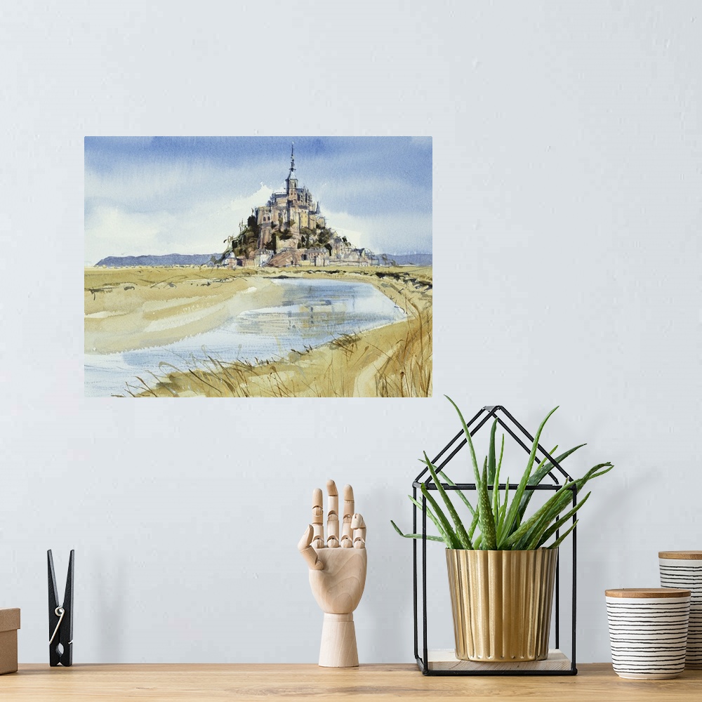 A bohemian room featuring Mont Saint-Michel