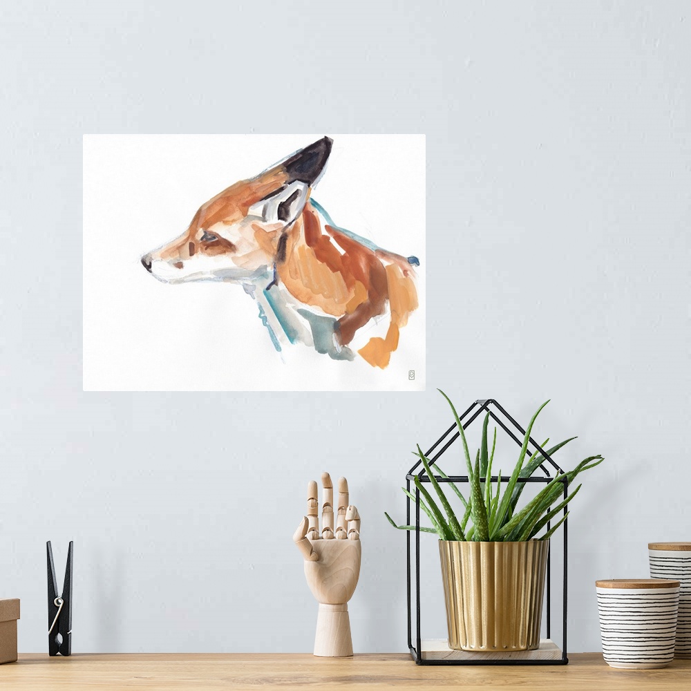 A bohemian room featuring Red Fox Portrait, 2021