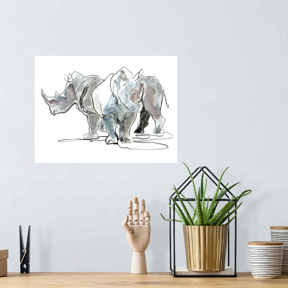 A bohemian room featuring White Rhinos, Mount Etjo, 2020