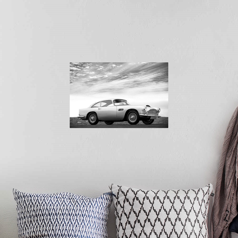 A bohemian room featuring Aston-Martin DB4 1959