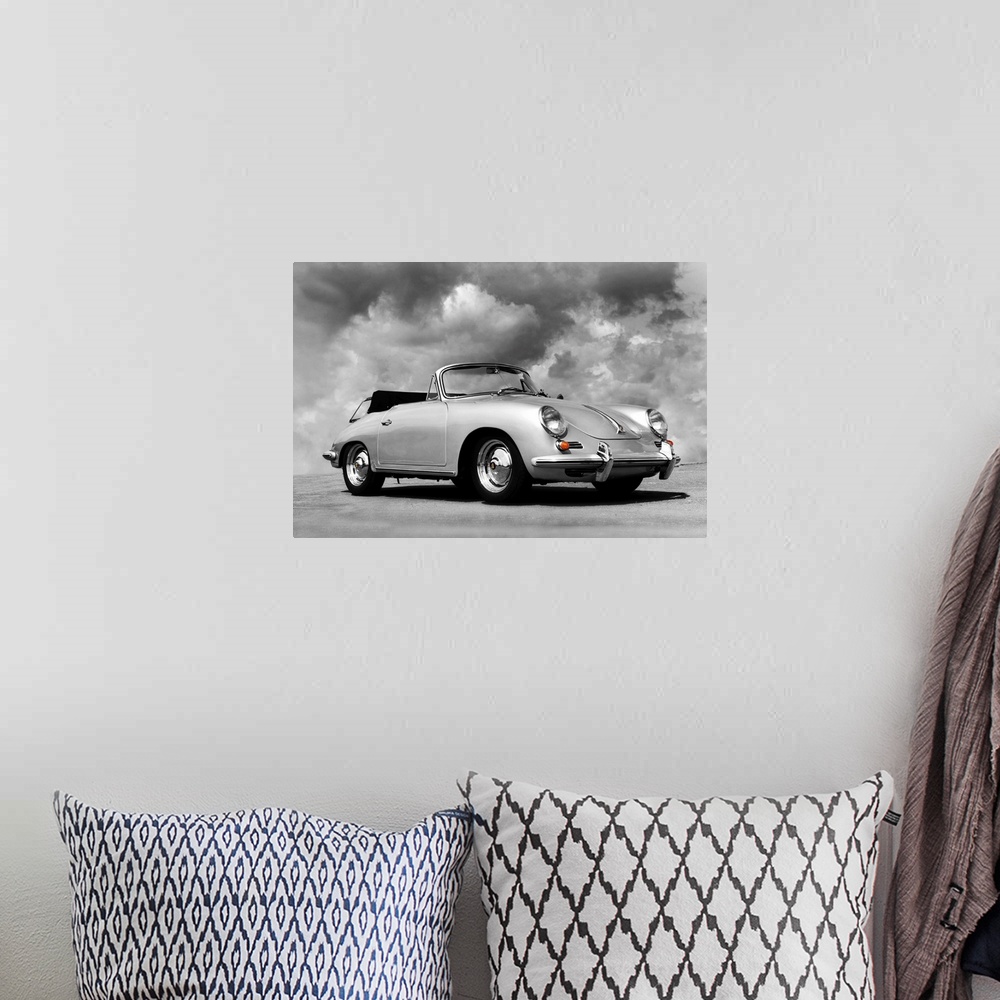 A bohemian room featuring Porsche 356B