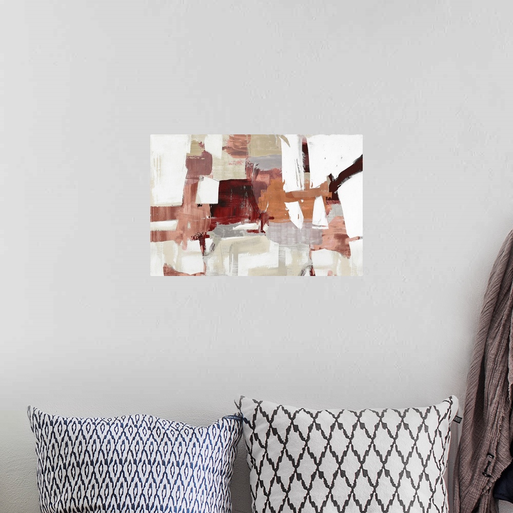 A bohemian room featuring Abstract Collage Terra
